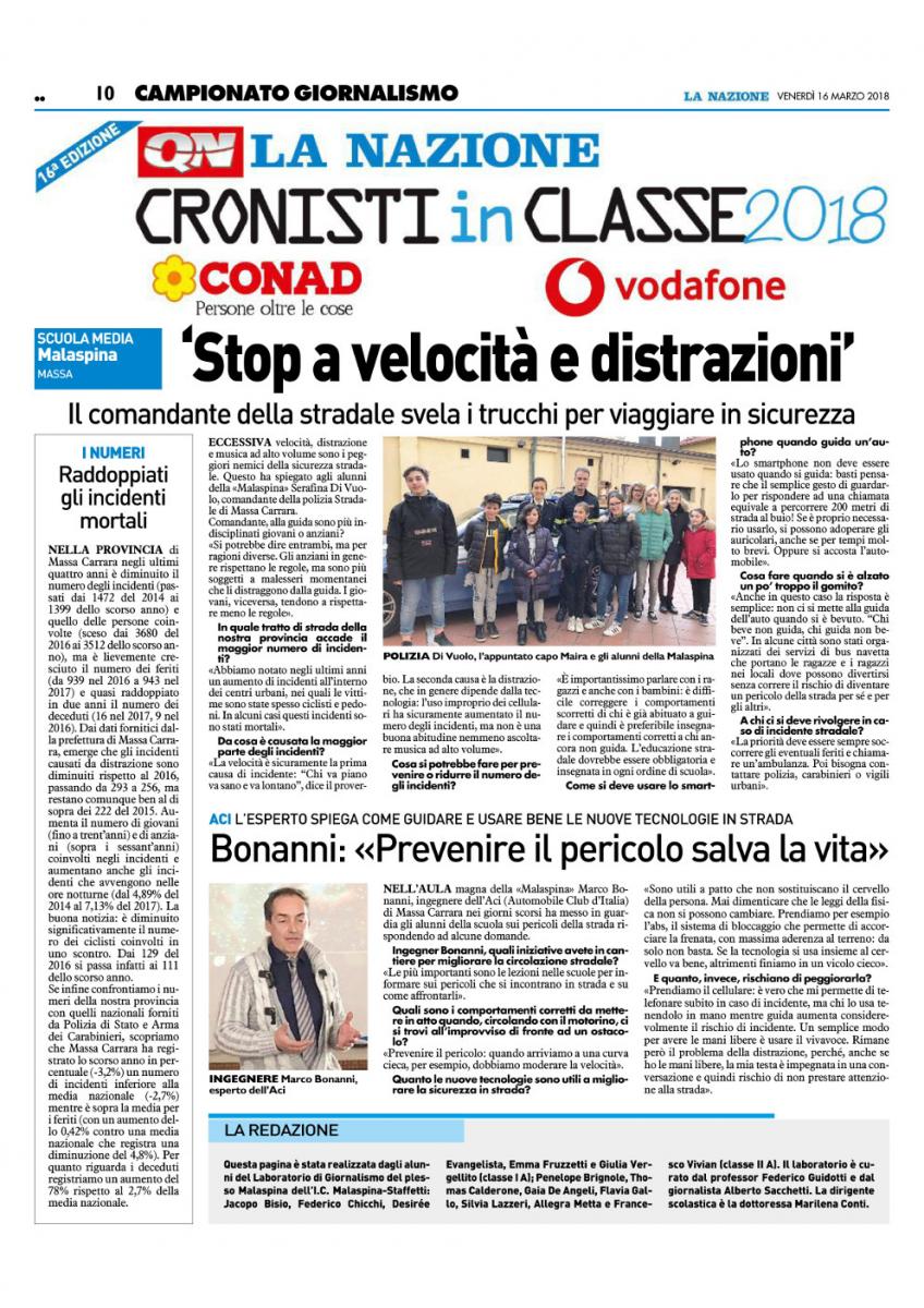 La seconda pagina dei Cronisti della Malaspina-Staffetti