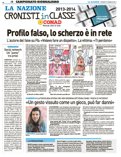 Profilo falso, lo scherzo è in rete
