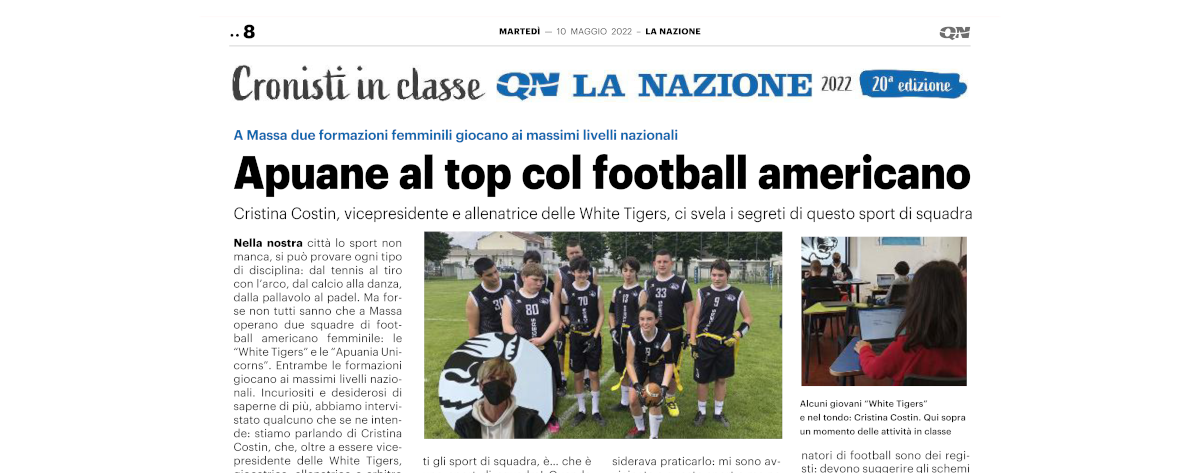 La seconda pagina dei giovani cronisti della Malaspina per «La Nazione»