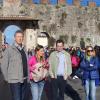 I professori Giovanni Vullo, Alice Bertoncini, Alessandro Bardine e Gabriella D'Onofrio in piazza dei Miracoli a Pisa