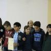 La squadra "Bielorussia" premiata dalla professoressa Marta Castagna, dirigente scolastica dello Zaccagna