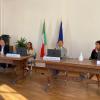 La conferenza stampa del sindaco e degli assessori nell'Aula Magna della "Moroello Malaspina"