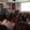 Luca Anghelè nell'Aula Magna della Malaspina